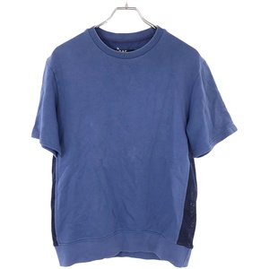 RAF BY RAF SIMONS ラフバイラフシモンズ サイドメッシュ切替プルオーバースウェットTシャツ SL61 FL70 8040 ブルー M ITK4TMXIOKUY