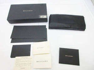 NA311【ブルガリ】長財布★本革 レザー★財布 二つ折り財布★箱 カード 印刷物 etc★BVLGARI★中古★