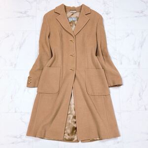  最高級品 MaxMara マックスマーラ ロング コート チェスター ロングコート コート キャメル 最高級アンゴラ