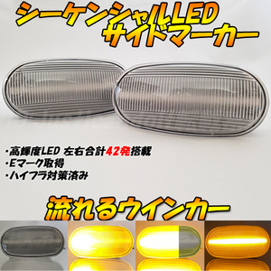 【DC81】 トッポBJ H41A/H42A/H42V/H46A/H47A/H47V 流れる ウインカー シーケンシャル LED サイドマーカー 流星 クリア