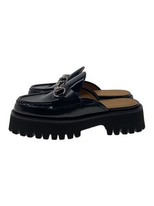 GUCCI◆WMNS 1955 Horsebit Mule/ホースビットローファーミュール/サンダル/36/BLK/764207