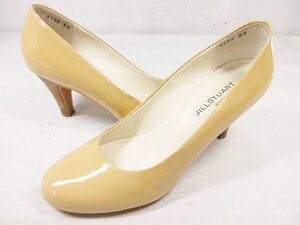 美品 【ジルスチュアート JILLSTUART】 パテントレザー ラウンドトゥ パンプス 婦人靴 (レディース) size23 イエローベージュ系 □30LZ4708