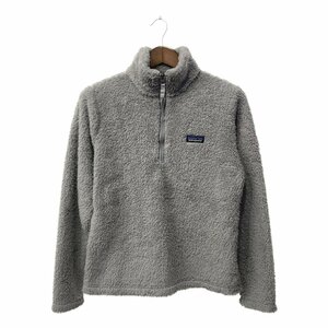 patagonia パタゴニア ハーフジップ ボア フリースジャケット アウトドア グレー (レディース M) 中古 古着 Q2698