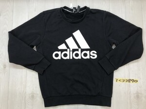 ADIDAS アディダス メンズ ビッグロゴプリント スウェットトレーナー S 黒