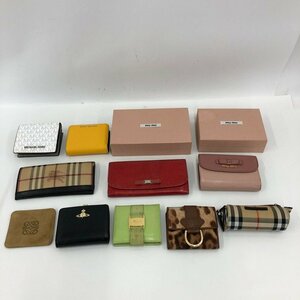 財布 10点 おまとめ MiuMiu/Burberry/LOEWE/Ferragamo/Vivienne/他【CKAU4016】