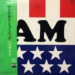 L帯付LP V.A. アメリカン・ミュージック ハイライト 白レーベル プロモ 補充カード付 レコード 5点以上落札で送料無料