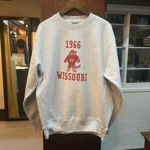 未使用　デタッチドルーム　DetachedRoom 24AW05 12oz WISSOURI H/W CREW SWEAT　Lサイズ　アッシュグレー