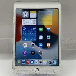 Apple　iPad　mini4　128GB　Softbank版SIMフリー　シルバー　バッテリー89％　MK772J/A　訳あり品