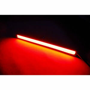 【匿名配送】 COB LED バーライト デイライト レッド 2本セット 防水 ブラックフレーム 発光力 強い 赤