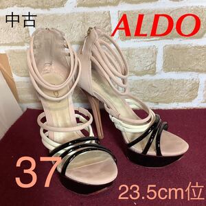 【売り切り!送料無料!】A-173 ALDO!サンダル!37 23.5cm位!バックファスナーあり!ブラジル製!ハイヒール!13cmヒール!前厚4cm!中古!