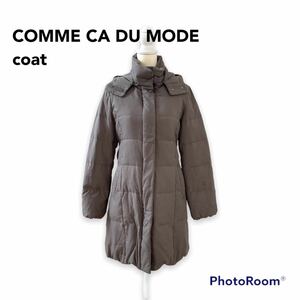 コムサデモード　ダウンコート　ベルト付き　モカ色　ダウン90% COMME CA DU MODE ロング丈