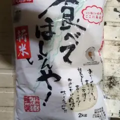 新米白米2キロ食べて欲しいんや