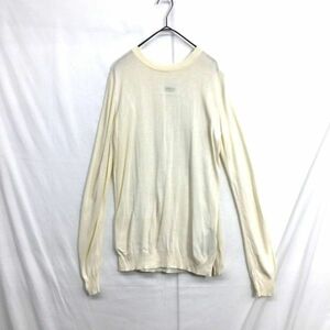 NZ273●17SS MM6 Maison Margiela バックプリーツ ニット セーター●M●クリーム S52HA0078 マルタン マルジェラ