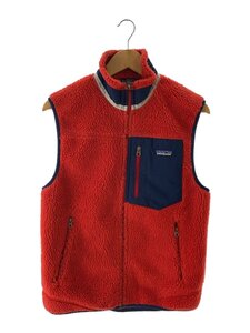 patagonia◆フリースベスト/S/ポリエステル/RED/レトロXフリースベスト//