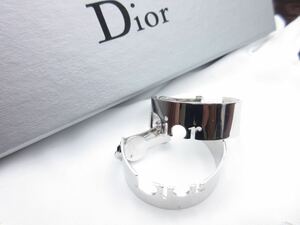 【極上美品】タグ付き Christian Dior 大ぶり イヤリング ロゴ クリスチャン ディオール ヴィンテージ アクセサリー レディース ya-5-20