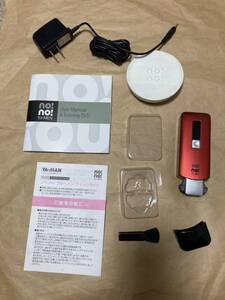 中古品・ 脱毛器 no！no！forMEN(ノーノーフォーメン) STA-160R 脱毛器本体、充電器、お掃除ブラシ、写真の構成　ジャンク扱い