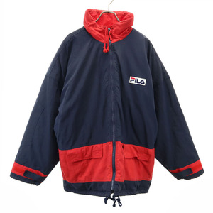 フィラ 90s オールド 中綿ジャケット L ネイビー FILA メンズ