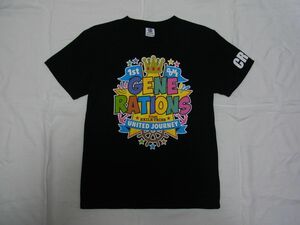 ★美品・未着用★ GENERATIONS LIVE TOUR 2018 UNITED JOURNEY ジェネレーションズ スタッフ クルー Tシャツ sizeS 黒 ★古着 非売品 貴重