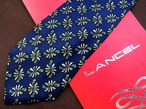 ♪5675D♪状態並品【草花 植物 柄】ランセル【LANCEL】ネクタイ