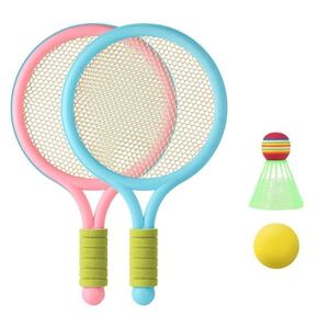 子供用　バドミントン　ラケット　軽量　テニス　ポータブル　スポーツ　アウトドア　Pink Blue