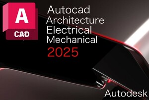 正規版「3台同時利用可」３年版　Autodesk Autocad 2022～2025 Win64bit/Mac +Architecture、Electrical、Mechanical他複数アプリ