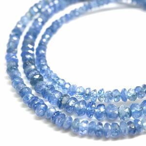 《K18 天然サファイアネックレス》N 約7.7g 約41.5cm sapphire necklace jewelry ジュエリー DE0/DE0