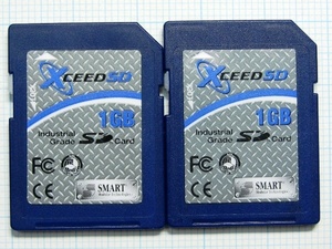 ★XCEED ＳＤメモリーカード １GB ２枚 中古★送料８５円・１８５円