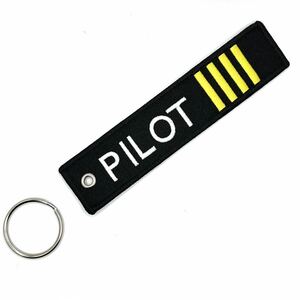 『PILOT 』 4本線　フライトタグ　キーリング