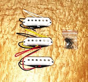 新品 Artec SFA-12 Flat Polepiece Vintage Stratocaster White Alnico Pickup Set アーテック ストラト アルニコ フラット ピックアップ