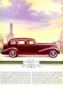 ◆1936年の自動車広告　キャデラック6　Cadillac　GM