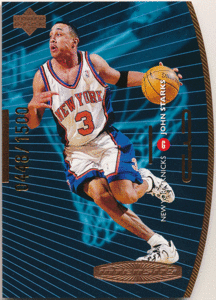 John Starks NBA 1998-99 Upper Deck UD Intensity Bronze Die Cut Parallel 1500枚限定 ジョン・スタークス