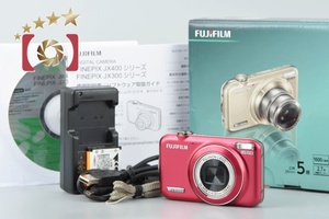 【中古】FUJIFILM 富士フイルム FINEPIX JX400 レッド コンパクトデジタルカメラ 元箱付き