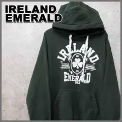 古着90s  IRELAND EMERALD パーカー グリーン