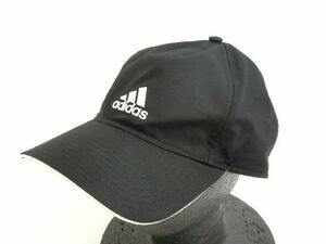 ●み-004● adidas/アディダス　キャップ　帽子　ブラック　57-60cm　中古