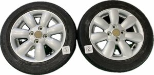 ★HE22S スズキ ラパン　純正 14インチ アルミ ホイール　2本　14×4.5J +45 PCD100 4穴 ハブ径54　155/65R14　タイヤは交換前提です★