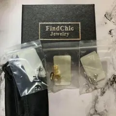 FindChic イニシャルピアス D レディース ピアスセット 両耳 シルバー