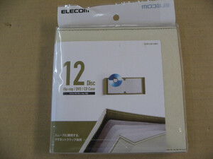 エレコム ELECOM 手帳型メディアケース(マグネット開閉) CCD-CB12シリーズ CCD-CB12WH Blu-ray/Ultra HD Blu-ray/DVD/CD Disc