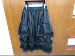 【COMME des　GARCONS】noir　KEI NINOMIYA　ノワール　ケイ・ニノミヤ　フリルスカート　ブラック　ポリエステル　Sサイズ　SY02-FOJ