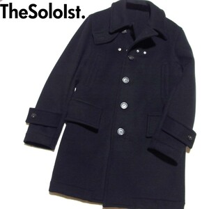 23AW TAKAHIROMIYASHITA TheSoloist. right - left pencil silhouette single breasted peacoat 46 黒 sj.0016bAW23 ソロイスト Pコート