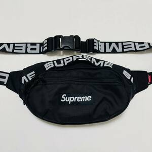 Supreme Waist Bag Black White 2.5L 18ss 2018年 黒 白 ブラック ウエストバッグ ショルダーバッグ ボックスロゴ コーデュラ CORDURA