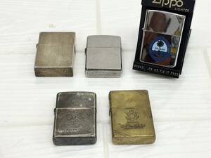 C502-T9-1638 ▲ ZIPPO ジッポ 喫煙具 喫煙グッズ まとめ売り 5点 オイルライター シルバー ゴールド 柄あり 2002年製 その他 火花あり ⑥