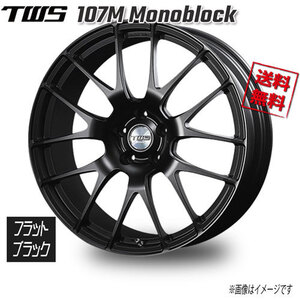 TWS 107M モノブロック フラットブラック 17インチ 5H112 7J+50 4本 66.5 業販4本購入で送料無料