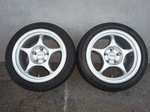 エンケイ ENKEI レーシング Racing 16×8J+38 PCD114.3 5H 5穴 16インチ アルミホイール シルバー 2本 ポテンザ RE-01 225/45ZR16