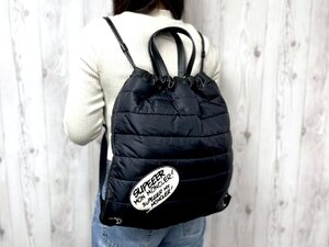 極美品 MONCLER モンクレール リュックサック ハンドバッグ バッグ ナイロン×レザー 黒 A4収納可 メンズ 79637Y