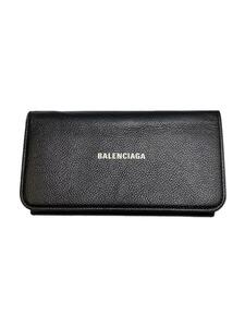 BALENCIAGA◆ville continental/長財布/レザー/BLK/メンズ/594289/若干使用感有