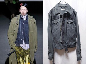 14AW　Dries Van Noten　デニムジャケット　Gジャン　ライダース　ドリスヴァンノッテン　アーカイブ