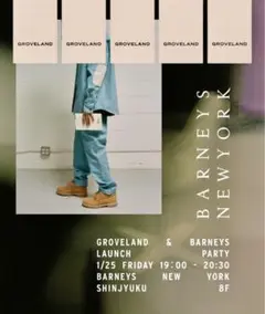 GROVELAND x BARNEYS NY バックプリント ロンＴ