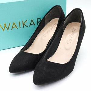 ワイカル スエードパンプス ポインテッドトゥ フォーマル オリエンタルトラフィック 靴 レディース 23.5cmサイズ ブラック WAIKARU