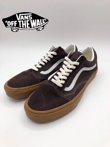 【未使用】 VANS バンズ オールドスクール ローカット スニーカー ブラウン スケボー シューズ サイズ29.0cm 紐 茶色 生ゴム