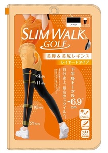 SLIMWALK GOLF 美脚＆美尻レギンス レイヤードタイプ ブラック M/L SWG002 レディースゴルフウェア